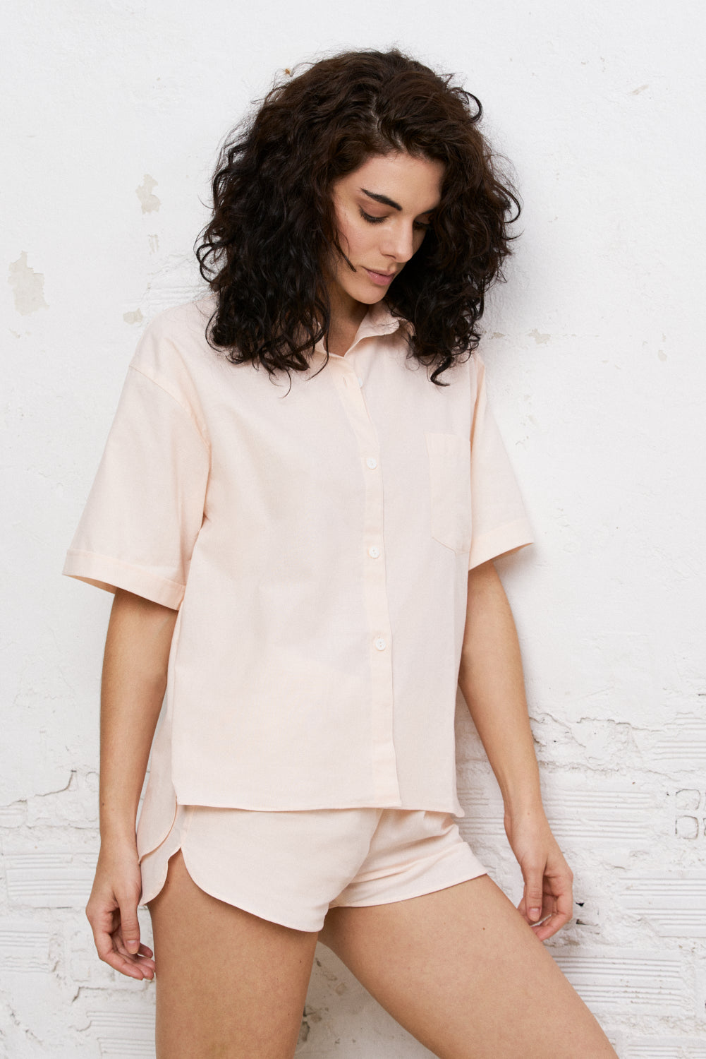 Pijama de Algodón Orgánico GOTs Mandarina - Udhara