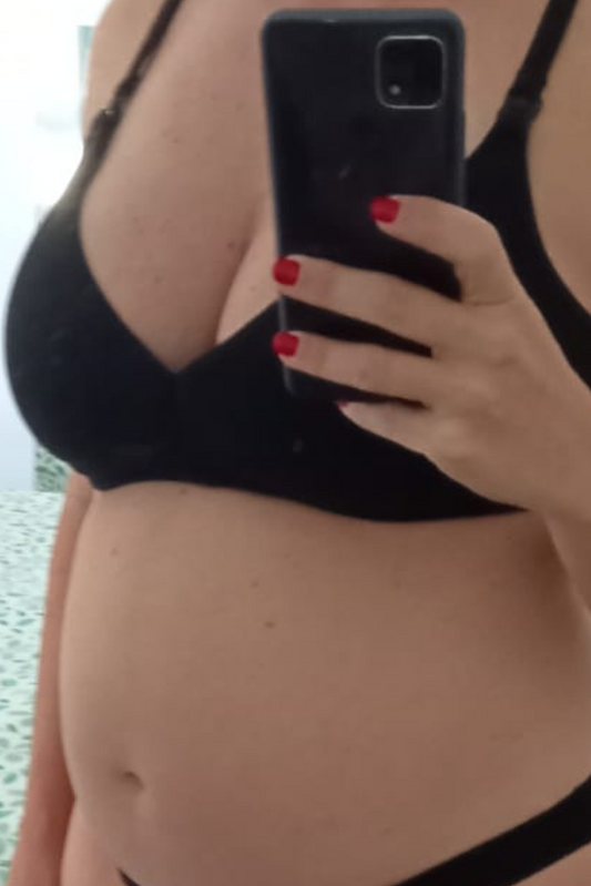 Sujetador de lactancia de Algodón Orgánico Negro