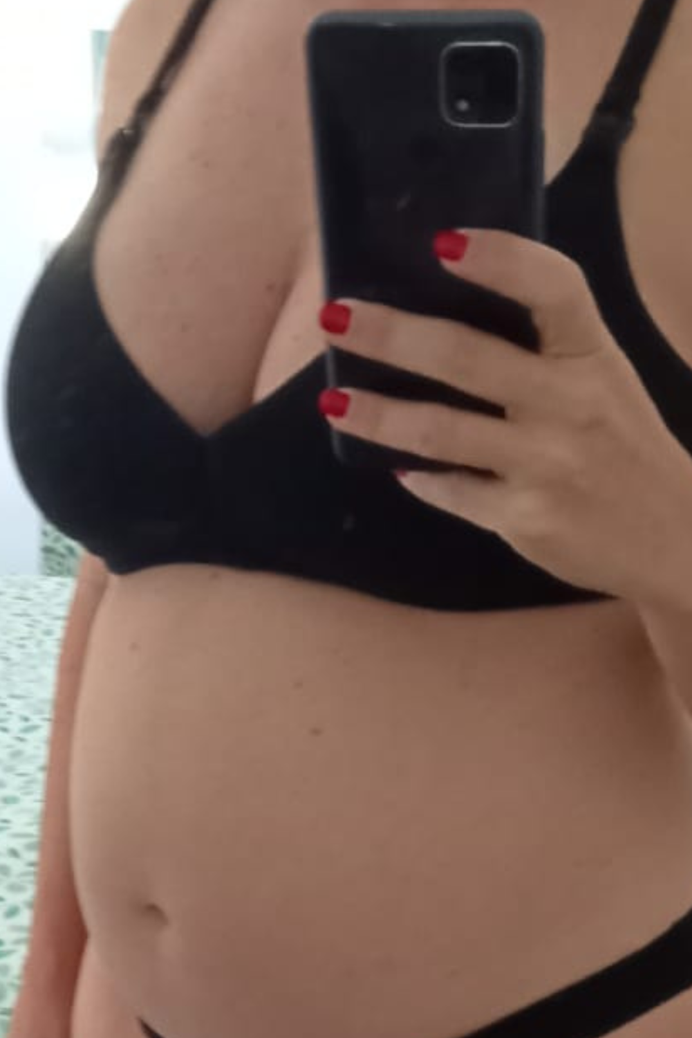 Sujetador de lactancia de Algodon Organico Negro